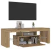 vidaXL TV skříňka s LED Artisan dub 120x36,5x40 cm materiál Náhled obrázku produktu 4