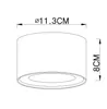 LED Deckenlampe, Aufbauleuchte, silber, H 8 cm Produktbild-Vorschau 6