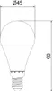Mexen Nova 3x LED-Glühbirne E14, G45, 9W, Kalt - 6500K, 945 Produktbild-Vorschau 4