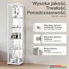 K-Möbel Gablota szklana stojąca w kolorze białym (176x37x33 Podgląd zdjęcia produktu 2