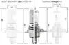 Comparison of a NIGHT BREAKER LED SPEED H4 bulb with a Traditional Halogen H4 bulb, showing dimensions. Produktbild-Vorschau