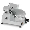 A silver electric meat slicer with a black dial and a red and green switch is shown against a white background. Produktbild-Vorschau