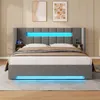 Polsterbett 180x200 cm mit LED, Bettkasten & USB – Samtbett Produktbild-Vorschau 8