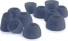 A collection of blue silicone ear tips for headphones. Voir les images du produit