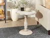 BELIANI Beistelltisch Hellbraun und Weiß Mango Holz ⌀ 61 cm Produktbild-Vorschau 2