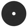A black circular cutting disc with a white hole in the center, isolated on a white background. Produktbild-Vorschau