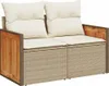 vidaXL 9-tlg. Garten-Sofagarnitur mit Kissen Grau Poly Produktbild-Vorschau 3