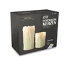 The image shows the packaging of two LED real wax candles with a remote control. Produktbild-Vorschau