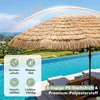 COSTWAY, parasol dwustronny, 450x260 cm, osłona z rattanu Podgląd zdjęcia produktu 3