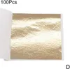 100 Blatt Doppelgold-DIY-Folienblattpapier, essbare Produktbild-Vorschau 3