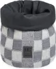 Knit Factory Korb Block - Ecru/Med Grey - 25 cm Produktbild-Vorschau 1