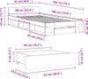 vidaXL Rám postele so zásuvkou čierny 90x190 cm materiál na Náhľad obrázku produktu 7