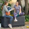 Gartenbox 350L Auflagenbox mit Sitzfunktion, graphit, Produktbild-Vorschau 2