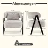 COSTWAY Sessel, Kunstfell Loungesessel mit Lendenkissen & Produktbild-Vorschau 3