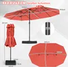 COSTWAY Doppelsonnenschirm UPF 50+ mit Ständer 443x263cm, Produktbild-Vorschau 3