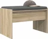 vidaXL Banc d'entrée avec coussin, chêne Sonoma, 63 x 38 x Voir les images du produit 3