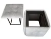Hocker Set 5-in-1 Sitzhocker-Transformer XL 50 cm Grau Produktbild-Vorschau 3