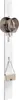 A white wall-mounted coat rack with a hat and a purse hanging on it. Produktbild-Vorschau