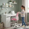 Krzesło biurowe fotel obrotowy regulowany różowy dziecięcy Podgląd zdjęcia produktu 9