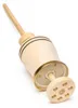 A wooden butter churn on a white background. Produktbild-Vorschau