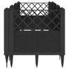 vidaXL Pflanzkasten mit Erdspießen Schwarz 123,5x43,5x43,5 Produktbild-Vorschau 4