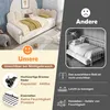 A split image comparing two types of beds, highlighting features of one over the other. Náhled obrázku produktu