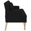 vidaXL Ławka z poduszką czarna 113x64,5x75,5 cm tkanina Podgląd zdjęcia produktu 5
