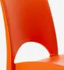 A close-up view of an orange chair's backrest and seat. Voir les images du produit
