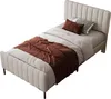 OKWISH Lit simple 90x200 - Lit rembourré avec cadre en bois Voir les images du produit 10