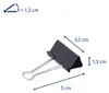 MAUL Foldback-Klemmer Federstahl Metall 12 Stück 32 mm Produktbild-Vorschau 2