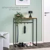 eluno Table console en métal noir mat avec 1 tablette en Voir les images du produit 2