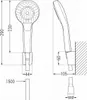 Mexen Sabre R05 rubinetteria per vasca con set doccia, Anteprima dell’immagine prodotto 3