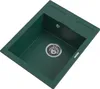A dark green granite sink with a drain and two small rectangular compartments on the right side. Anteprima dell’immagine prodotto