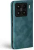 A teal-colored flip case for a smartphone is shown from a side angle. Produktbild-Vorschau