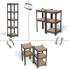 Lagerregal 2er Set 5 Böden Metall 150 x 37 x 37cm Schwarz Produktbild-Vorschau 5