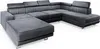 A large, U-shaped sectional sofa in a dark gray fabric, shown from a slightly elevated angle against a white background. Produktbild-Vorschau