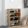 vidaXL Botník Artisan dub 60x25x81 cm Materiál na bázi Náhled obrázku produktu 3