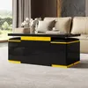 A modern living room with a coffee table and sofa. Voir les images du produit