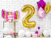 Folienballon Zahl 2 PartyDeco goldfarben 86 cm Produktbild-Vorschau 2