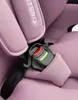 A close-up view of a car seat buckle and straps. Produktbild-Vorschau