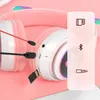 Close-up of pink and white headphones with various cables plugged in, and a transparent overlay showing icons. Náhľad obrázku produktu