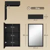 Armadietto a specchio kleankin, mobile da bagno a 3 Anteprima dell’immagine prodotto 7