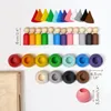 Montessori-Holzspielzeug Kleine Steckpuppen mit Hüten und Produktbild-Vorschau 8