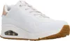 A single white sneaker with tan sole and rose gold accents. Náhled obrázku produktu