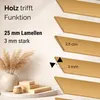 Naturholz Holzjalousie 100x140 cm Jalousie aus Holz 25 mm Produktbild-Vorschau 2