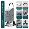 VOUNOT® Aluminium Einkaufstrolley Treppensteiger, Trolly Produktbild-Vorschau 4