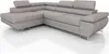 Couchgarnitur ELON Stoff Taupe mit Schlaffunktion Ottomane Produktbild-Vorschau 1