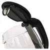 A close-up view of the lid and opening of a glass kettle. Podgląd zdjęcia produktu