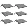 vidaXL Stuhlkissen 6 Stk. Grau 50x50x7 cm Oxford-Gewebe Produktbild-Vorschau 3