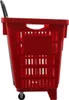 Einkaufstrolley Einkaufskorb m. Rollen 55L Rot Produktbild-Vorschau 5